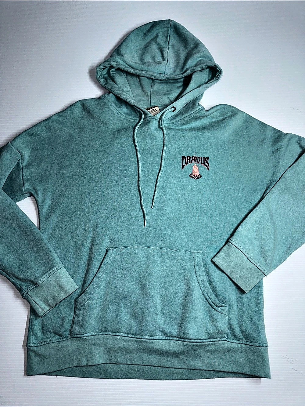 Dravus Graphic Pullover Hoodie in Blue Size Small